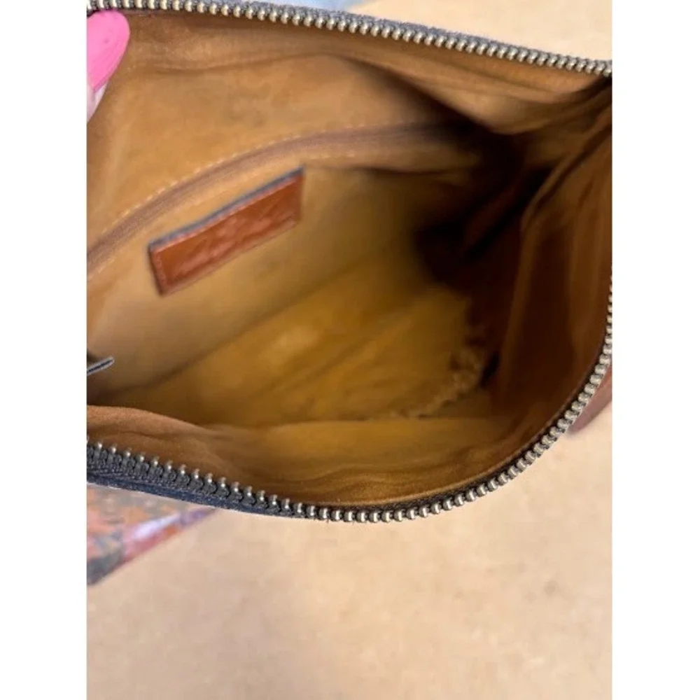 Patricia Nash Floral Leather Wristlet and‎ Matching Trifold Wallet Set Multi